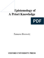 Tamara Horowitz - The Epistemology of A Priori Knowledge - Oxford University Press, USA PDF