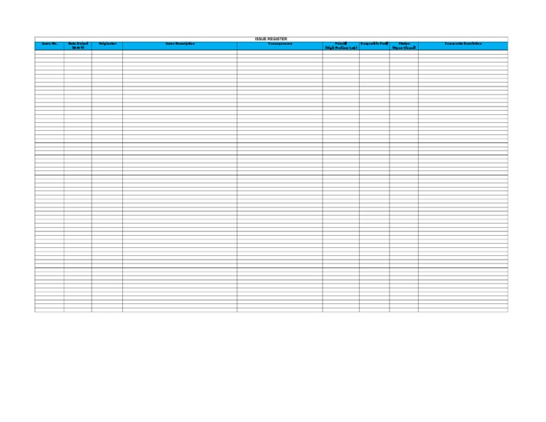 Non-Conformance Issue Register Template | PDF