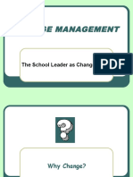 Change Management: The School Leader As Change Agent