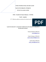 ¿Que de Lo Educativo?: Concepciones e Implicancias de Lo Educativo en Dispositivos de Educación No Formal