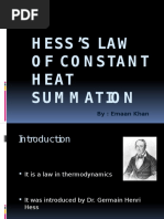 Hess's Law of Constant Heat Summation