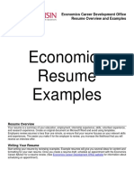 Economics Example Resumes PDF