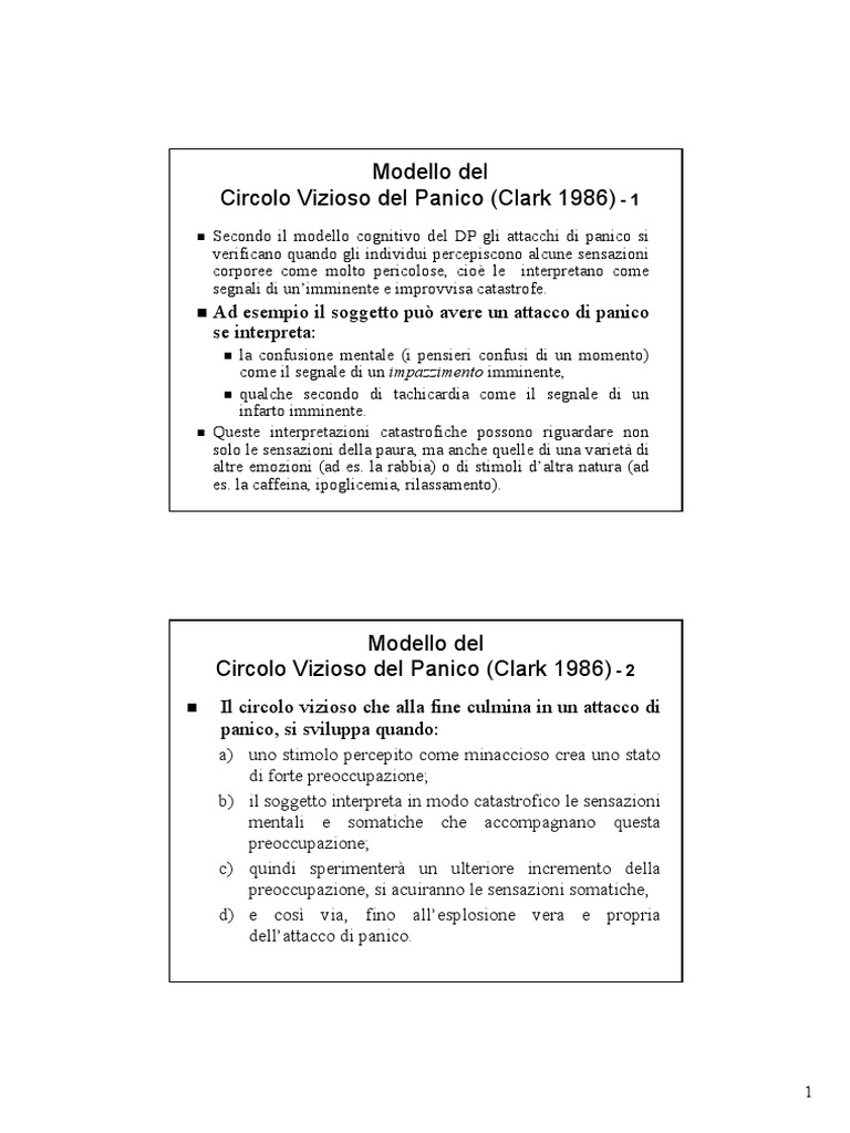 Modello Panico Clark | PDF