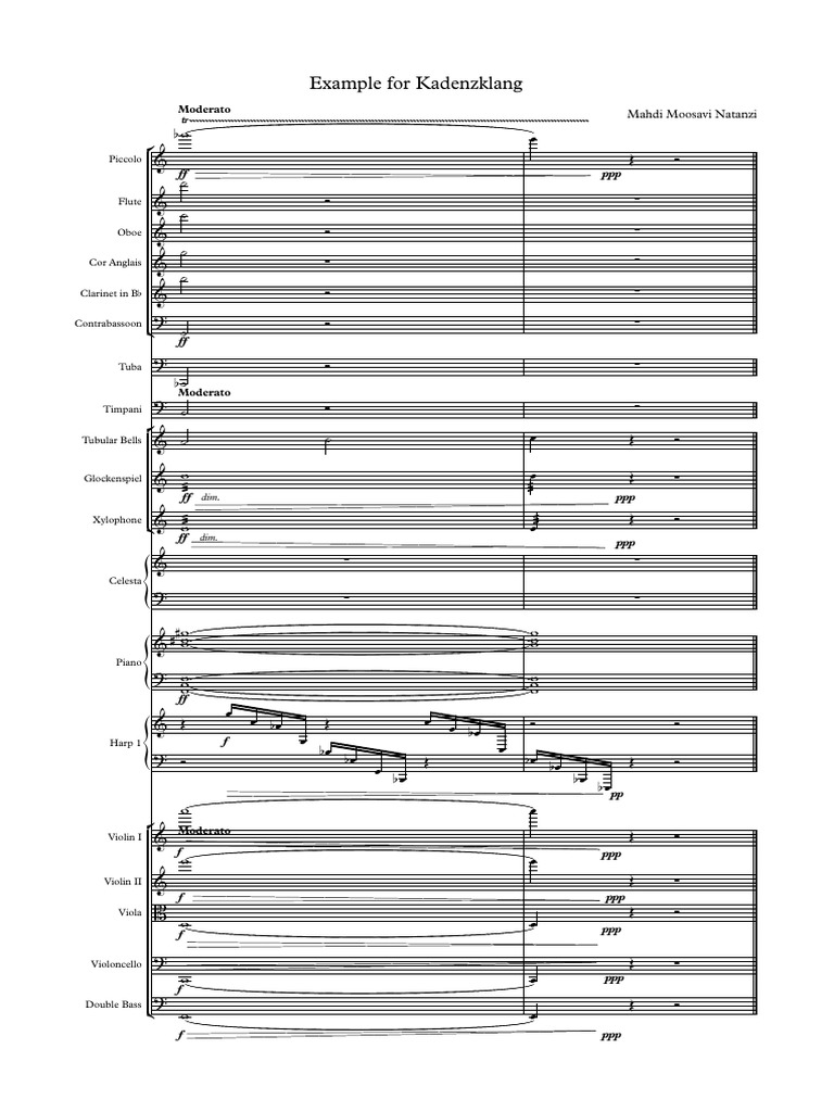 Music Score Example for Kadenzklang | PDF | Orchestral Music ...