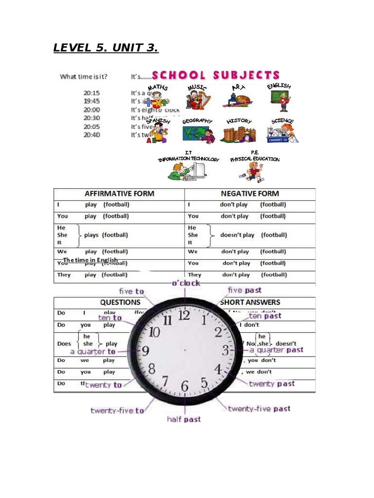 class 5 english unit 3 answer
