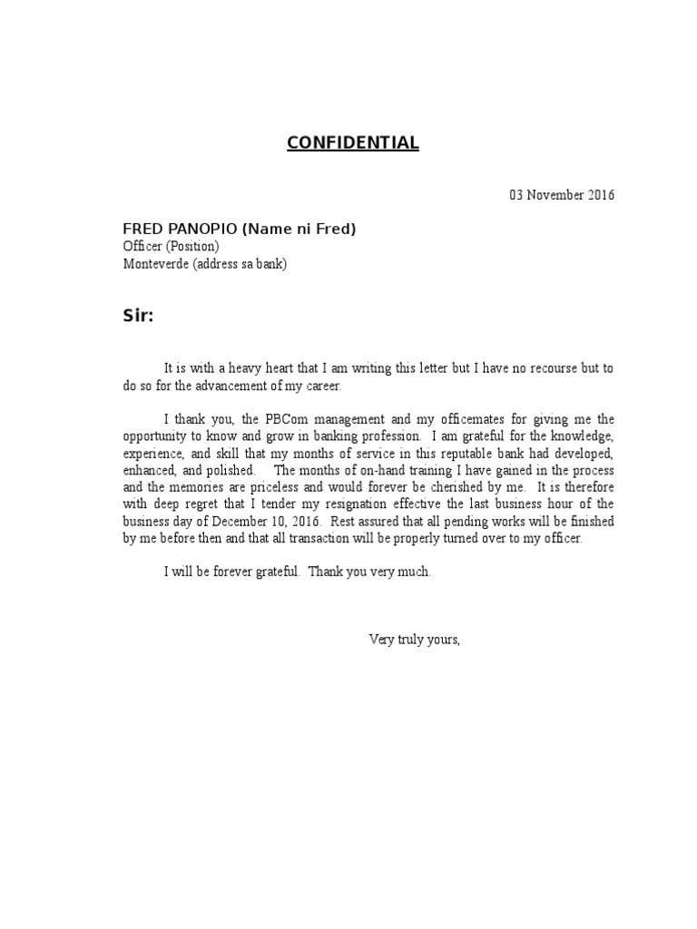 A Heavy Heart A Letter of Resignation PDF