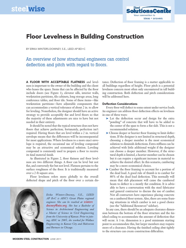 Controlling Floor Levelness in Construction | PDF | Framing ...