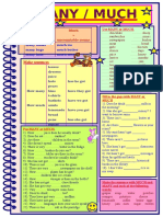 Many / Much: Make Sentences