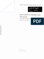 Multi - Page Innovations in Health Care Financing Proceedings of A World Bank Conference 1997