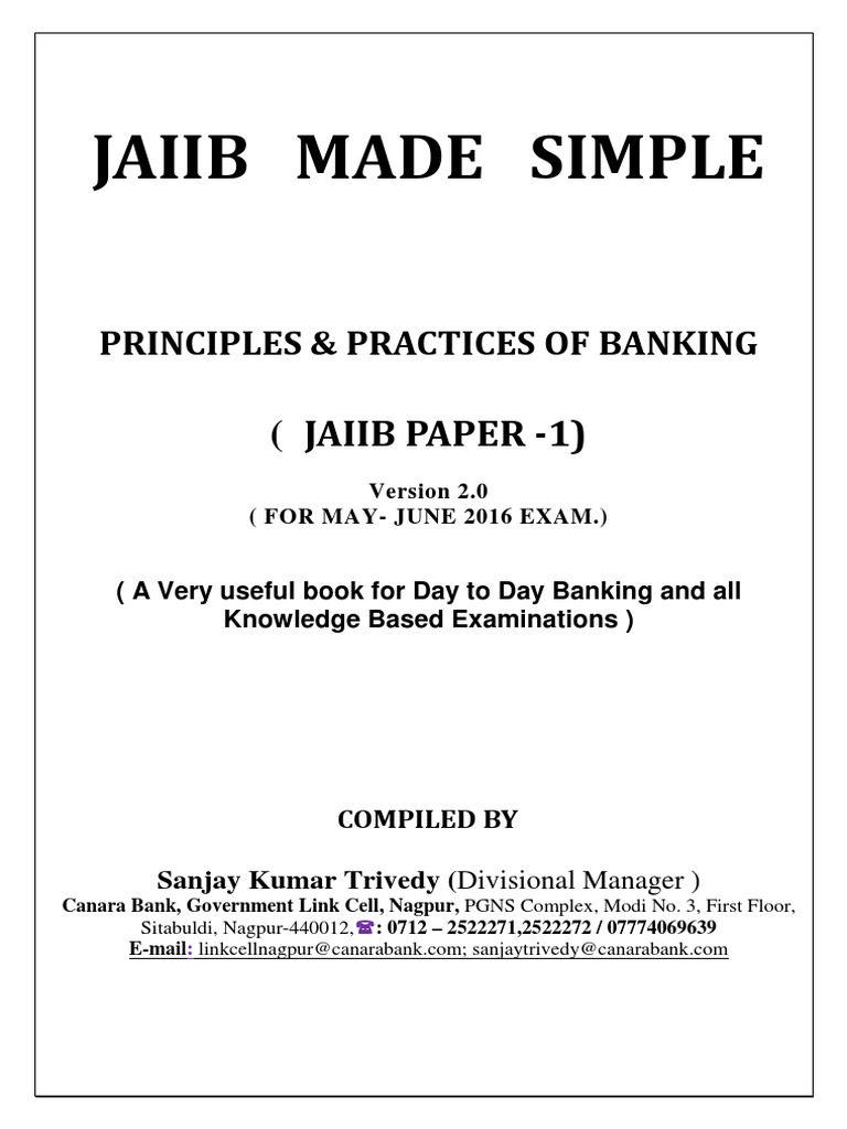 Jaiib Made Simple-Paper 1 | PDF | Reserve Bank Of India | Banks