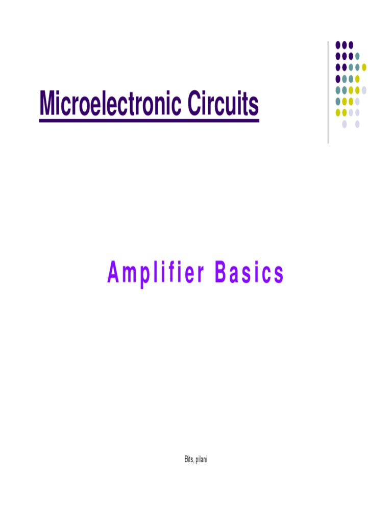 Mi L T Ici It Microelectronic Circuits: Amplifier Basics | PDF ...