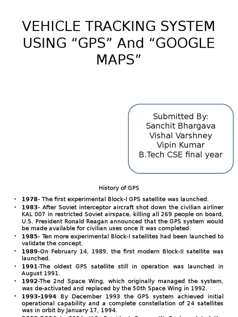 GPS Vehicle Tracking System Overview | PDF | Global Positioning System ...