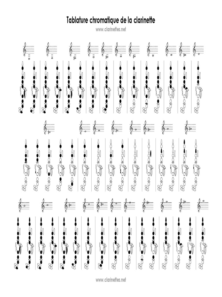 Tablature Clarinette Pdf