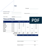 Weekly Timecard 2 Template