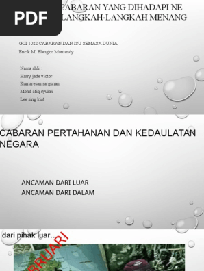 Cabaran Cabaran Yang Dihadapi Negara Dan Langkah Langkah Menanganinya Pdf