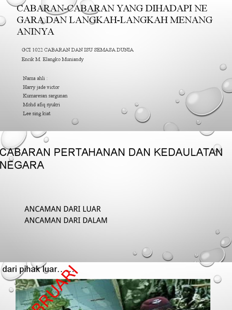 Cabaran-Cabaran Yang Dihadapi Negara Dan Langkah-Langkah Menanganinya | PDF