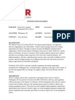 Senior Policy Analyst Immigration Policy Project 