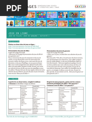 Exercice Jeux Filles Garcons Jeux En Ligne Genrimages