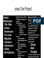 Choose One Project