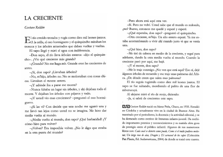 La Creciente de Gustavo Roldán | PDF