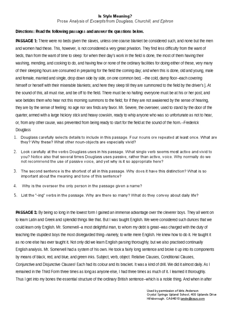 is style meaning English Language Verb