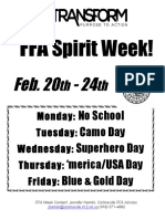 Ffa Spirit Week Flyer 2017