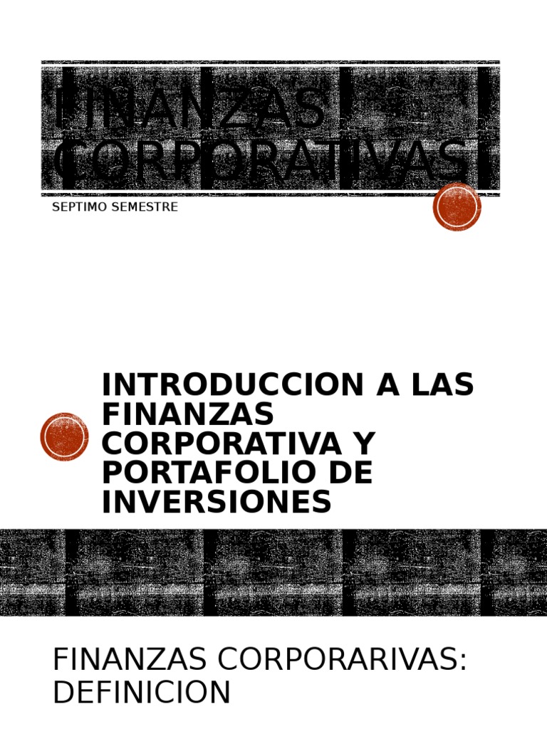 Finanzas Corporativas y Portafolio de Inversiones | PDF | Portafolio ...