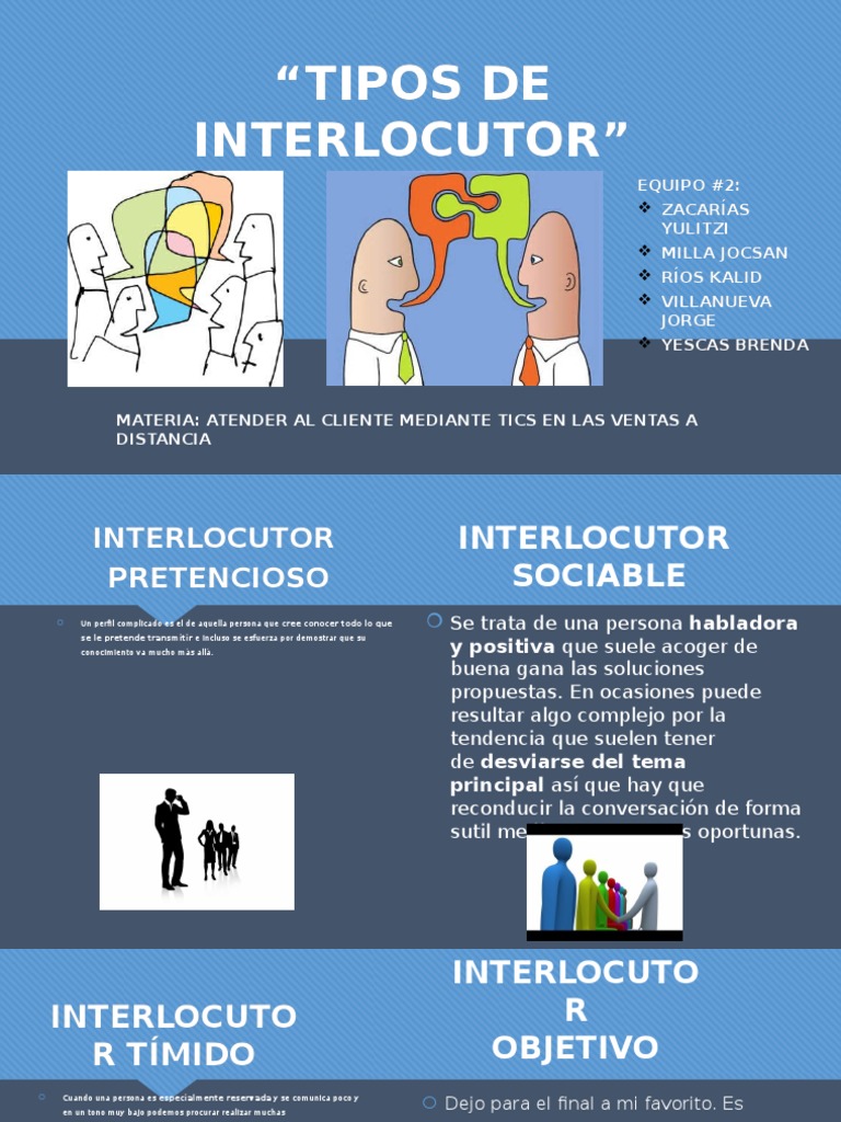 Tipos de Interlocutores en Ventas | PDF | Business | Comunicación