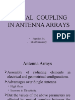 Mutual Coupling in Antenna Arrays: - Jagadish. M, - SRM University