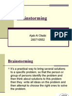 Brainstorming: Ajab Al Otaibi 200710552