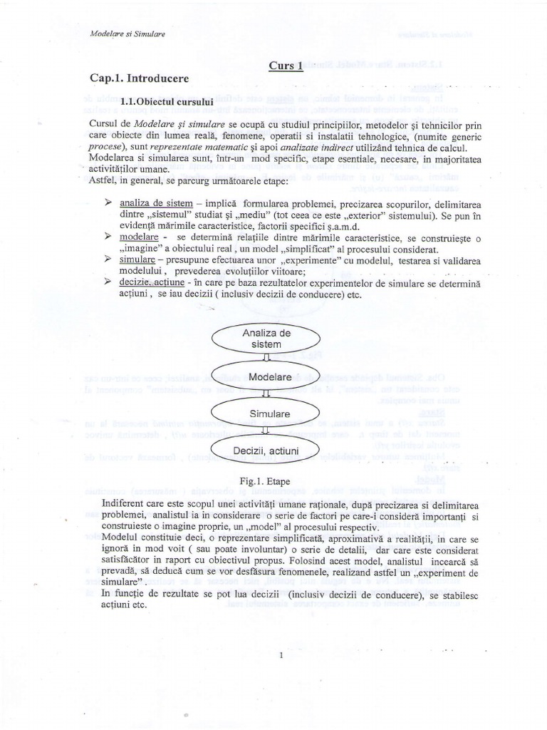Curs Modelarea Sistemelor | PDF