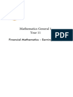 Mathematics General 1 Year 11: Financial Mathematics - Earning Money