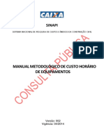 Sinapi Manual Metodologico de Equipamentos v002