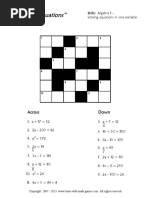 Tarsia Puzzle - Solving Equations | PDF | Puzzles | Games Of Mental Skill