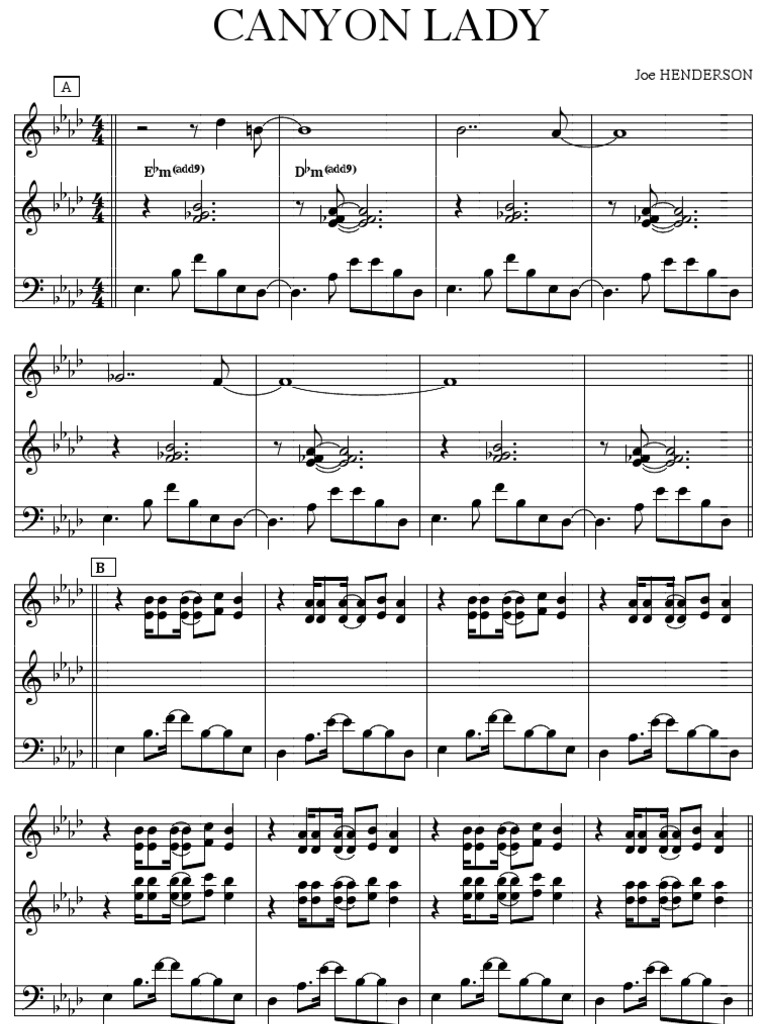 Canyon Lady (Joe Henderson) | PDF