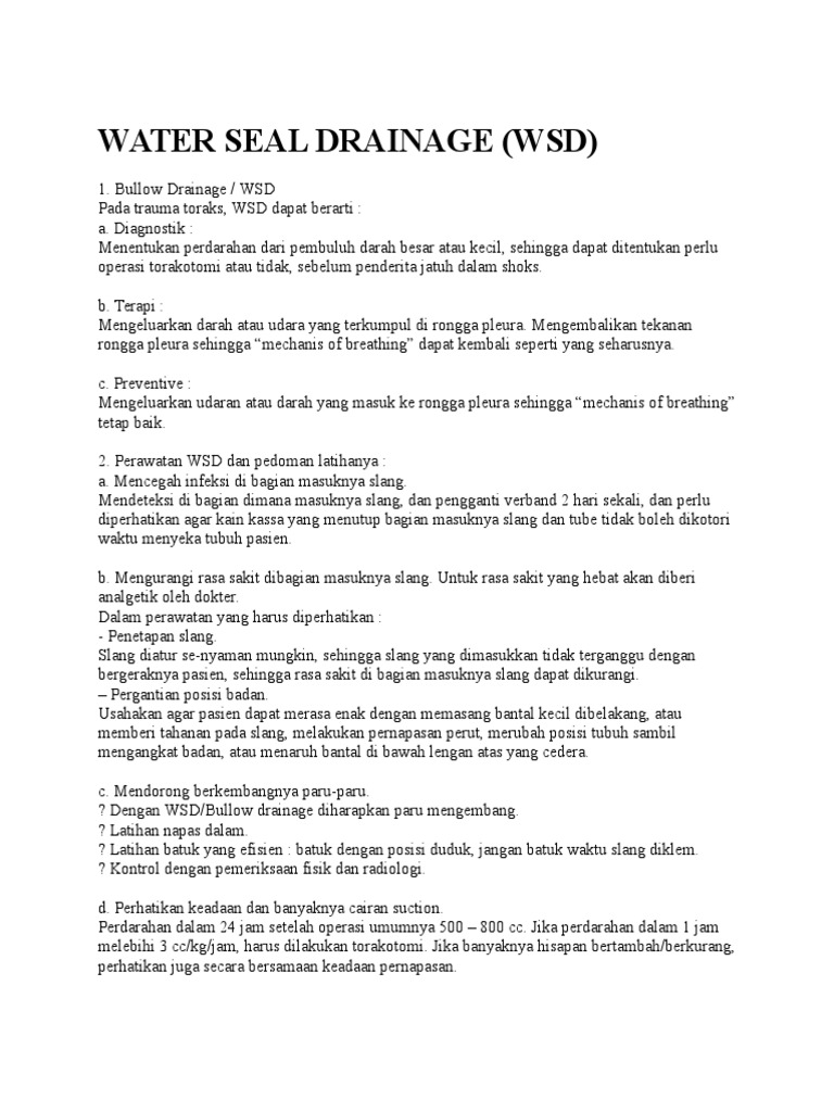 Water Seal Drainage PDF