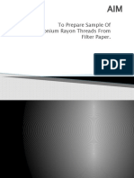 To Prepare Sample of Cuprammonium Rayon Threads From Filter Paper