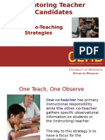 Mentoring Teacher Candidates with Co-Teaching Strategies