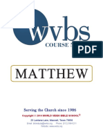 Matthew's Gospel Notes