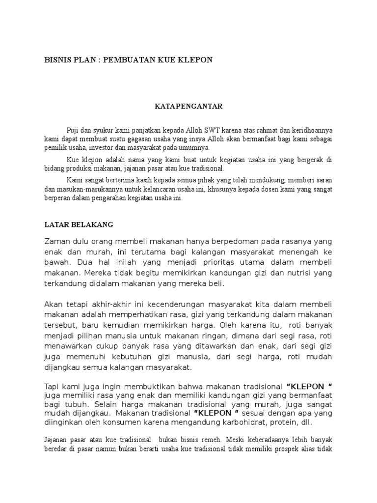 Bisnis Plan