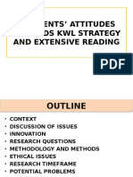 Students' Attitudes Towards KWL Strategy and Extensive Reading