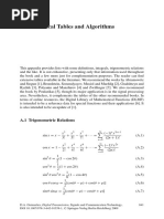 Mathematical Tables and Algorithms: Appendix A