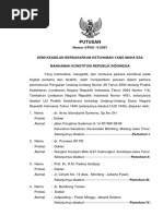 Putusan Sidang Putusan No.10!17!23 PUU VII 2009 | PDF