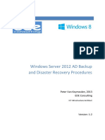 Windows Server 2012 AD Backup and Disaster Recovery Procedures