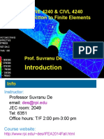 MANE 4240 & CIVL 4240 Introduction To Finite Elements: Prof. Suvranu de