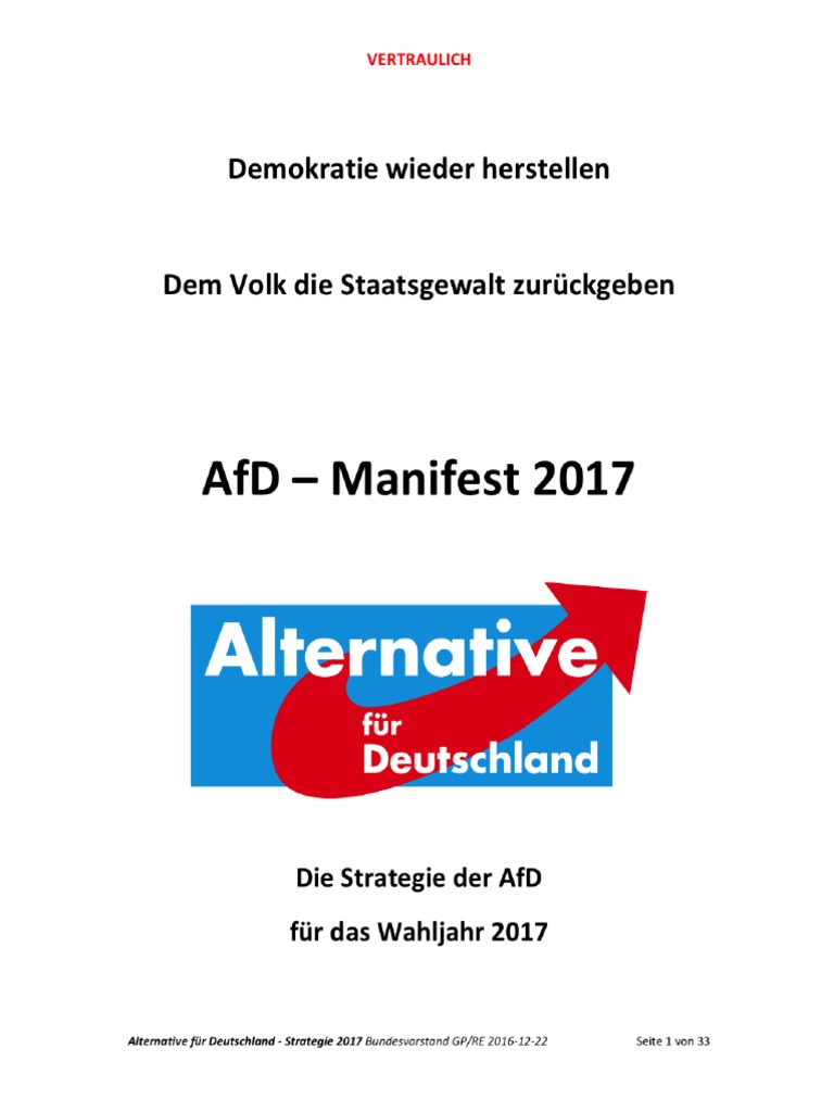 AfD - Strategie - 2017 | PDF