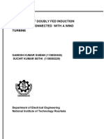 Modelling of Doubly Fed Induction Generator Connected With A Wind Turbine