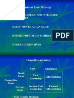 Business Level Strategy: Porter: Generic and Integraed Strategies