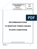 Re C Ommandations To Mai Ntain Tower C Ranes: I N Safe Cond Iti Ons