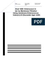 Detection of Enterococci in Drinking Water by Membrane F